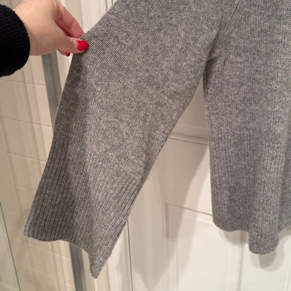 360 Cashmere Sweater Crewneck Oversize Ribbed Grey Loose Fit - Picture 4 of 10